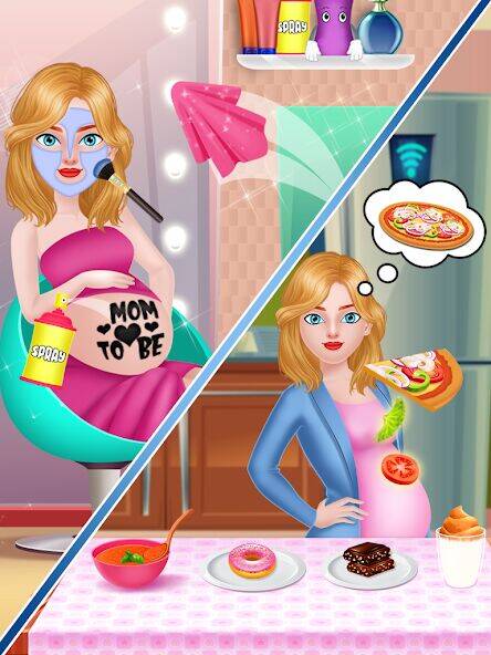 Скачать взломанную Mom & newborn Babysitter Game [Много монет] MOD apk на Андроид