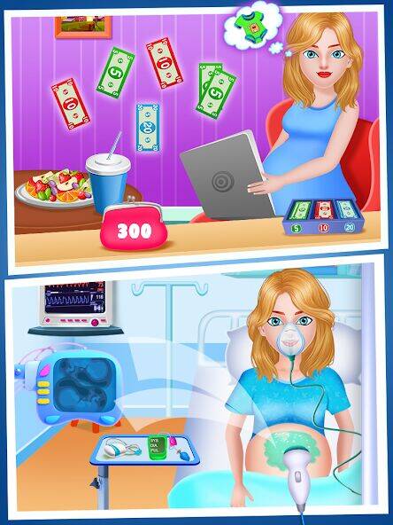 Скачать взломанную Mom & newborn Babysitter Game [Много монет] MOD apk на Андроид