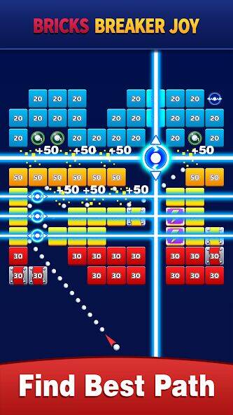 Скачать взломанную Bricks Breaker Joy [Бесплатные покупки] MOD apk на Андроид