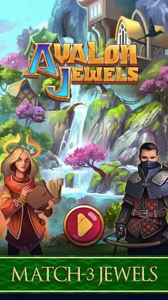Скачать взломанную Avalon Jewels [Много денег] MOD apk на Андроид