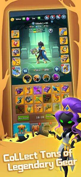 Скачать взломанную Chest Adventure: Idle RPG [Много монет] MOD apk на Андроид