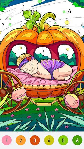 Скачать взломанную Color Day - Paint by number [Много денег] MOD apk на Андроид