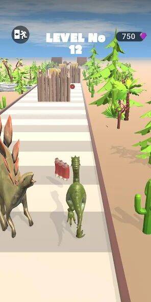 Скачать взломанную Dinosaur Game Run Dino Rush 3D [Мод меню] MOD apk на Андроид