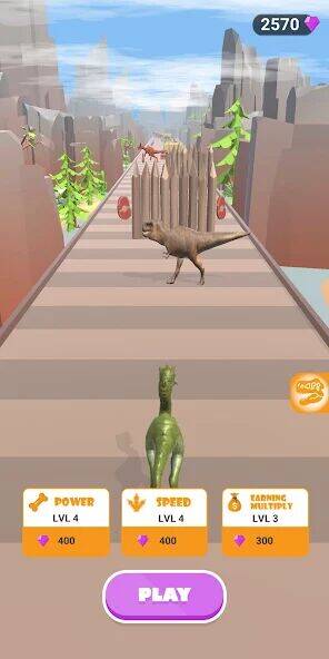Скачать взломанную Dinosaur Game Run Dino Rush 3D [Мод меню] MOD apk на Андроид
