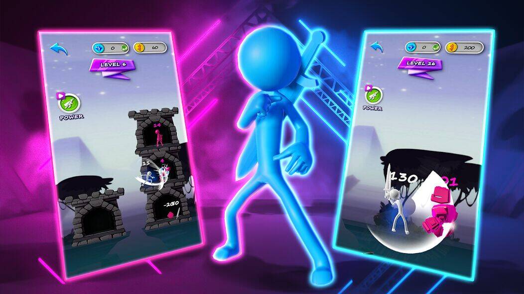 Скачать взломанную Stickman Tower Defense [Бесплатные покупки] MOD apk на Андроид