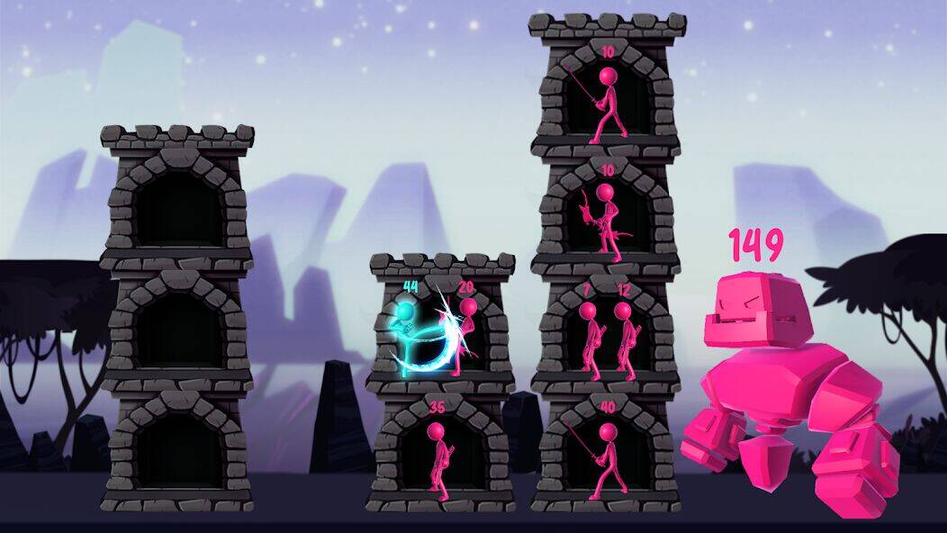 Скачать взломанную Stickman Tower Defense [Бесплатные покупки] MOD apk на Андроид