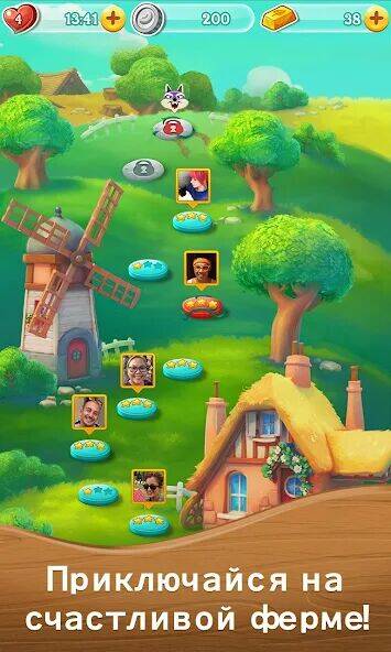 Скачать взломанную Farm Heroes Super Saga [Много денег] MOD apk на Андроид