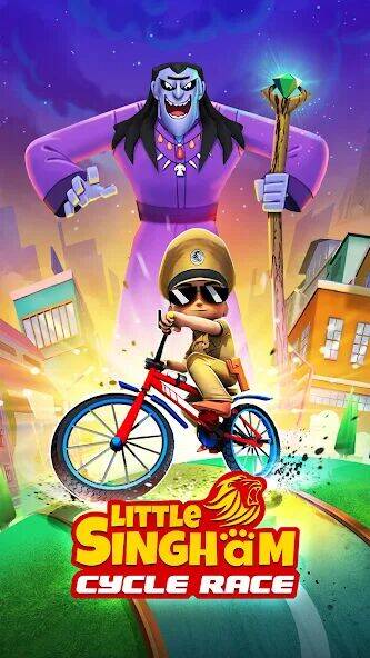 Скачать взломанную Little Singham Cycle Race [Бесплатные покупки] MOD apk на Андроид