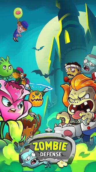 Скачать взломанную Zombie Defense - Plants War [Много монет] MOD apk на Андроид