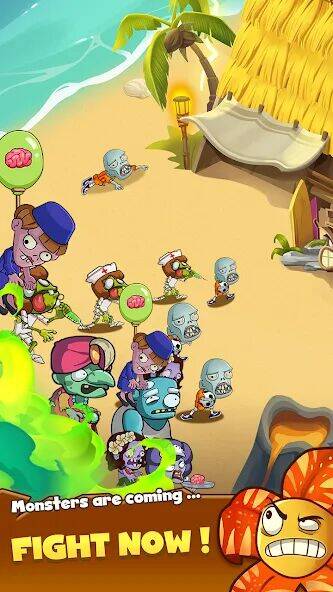 Скачать взломанную Zombie Defense - Plants War [Много монет] MOD apk на Андроид