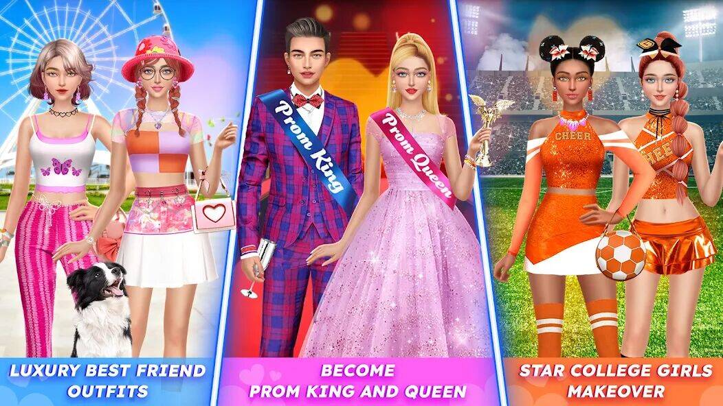 Скачать взломанную Couple Makeover: BFF Dress Up [Много монет] MOD apk на Андроид