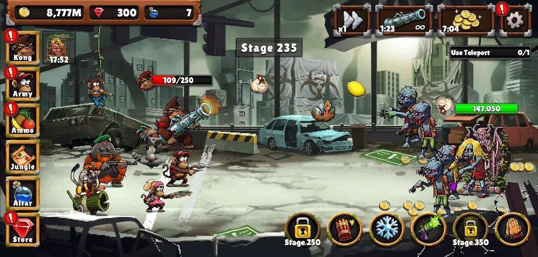 Скачать взломанную Apes vs. Zombies [Мод меню] MOD apk на Андроид