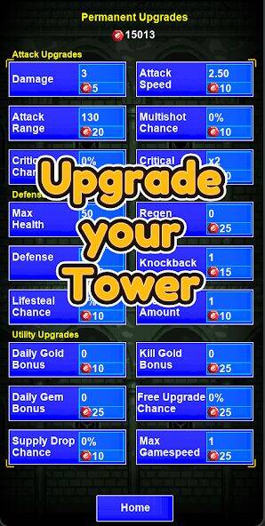 Скачать взломанную Lone Tower Roguelite Defense [Много монет] MOD apk на Андроид