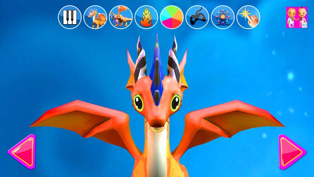Скачать взломанную Talking Dragon Family [Много монет] MOD apk на Андроид