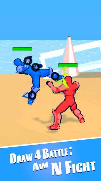Скачать взломанную Draw 4 Battle: Aim N Fight [Мод меню] MOD apk на Андроид