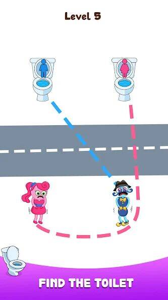 Скачать взломанную Path To Toilet: Draw To Line [Мод меню] MOD apk на Андроид