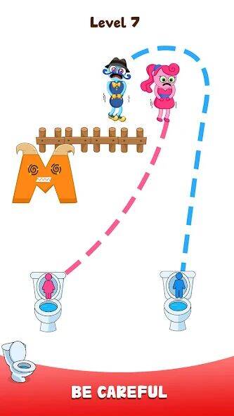 Скачать взломанную Path To Toilet: Draw To Line [Мод меню] MOD apk на Андроид