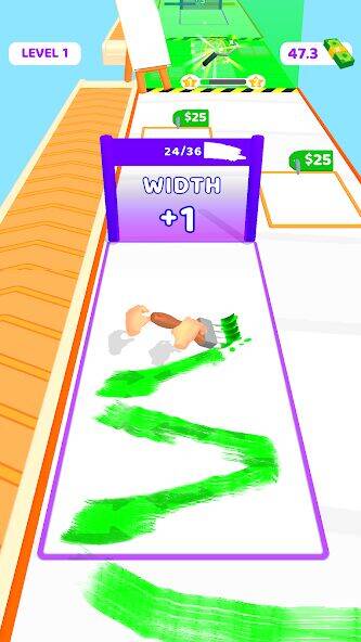 Скачать взломанную Paint Brush Run [Много денег] MOD apk на Андроид
