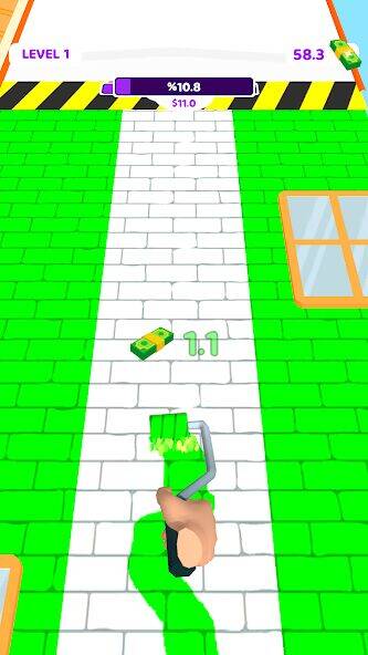 Скачать взломанную Paint Brush Run [Много денег] MOD apk на Андроид