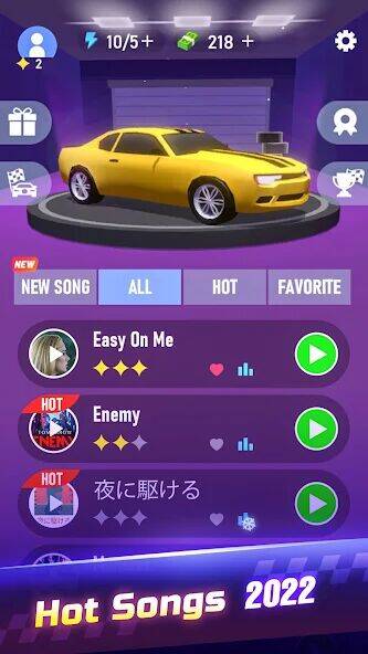 Скачать взломанную Music Beat Racer - Car Racing [Много денег] MOD apk на Андроид