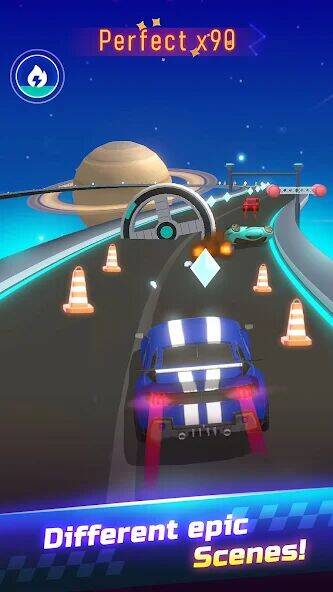 Скачать взломанную Music Beat Racer - Car Racing [Много денег] MOD apk на Андроид