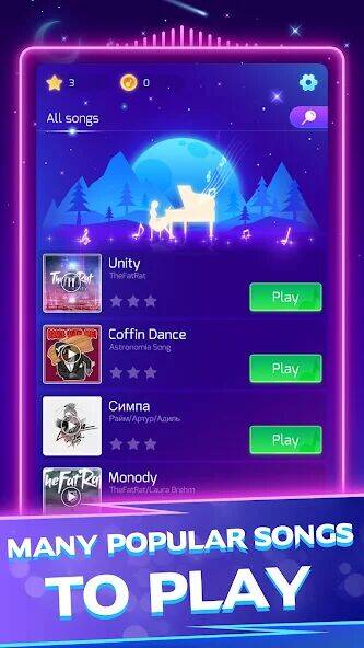 Скачать взломанную Piano Star : Tap Music Tiles [Много денег] MOD apk на Андроид