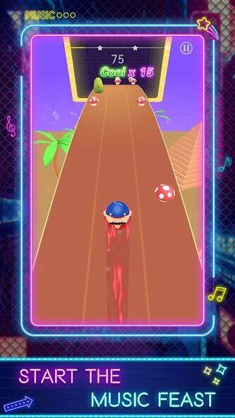 Скачать взломанную Rolling Ball 3D: Music Hop [Бесплатные покупки] MOD apk на Андроид