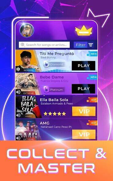 Скачать взломанную Beat Tiles: Music Game [Мод меню] MOD apk на Андроид