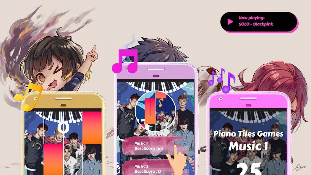 Скачать взломанную Game Blue Lock - Piano Tiles [Много денег] MOD apk на Андроид