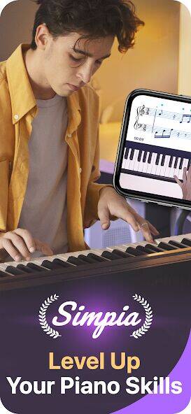 Скачать взломанную Simpia: Learn Piano Super Fast [Мод меню] MOD apk на Андроид