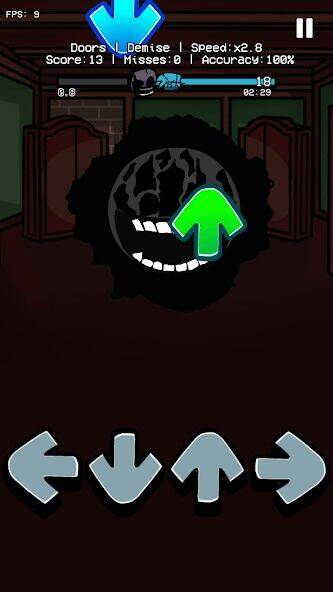 Скачать взломанную FNF Mod vs Funkin DOORS V2.0 [Много монет] MOD apk на Андроид