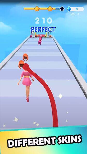 Скачать взломанную Hair Challenge Dancing Race 3D [Бесплатные покупки] MOD apk на Андроид