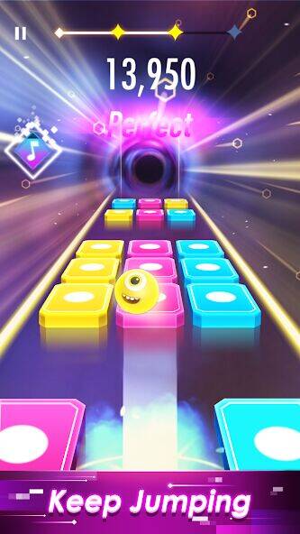 Скачать взломанную Magic Tiles Hop: EDM Rush Ball [Много монет] MOD apk на Андроид