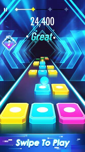 Скачать взломанную Magic Tiles Hop: EDM Rush Ball [Много монет] MOD apk на Андроид