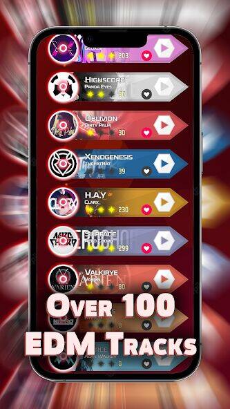Скачать взломанную Dash'n'Beat - EDM Rhythm game [Бесплатные покупки] MOD apk на Андроид