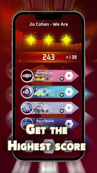 Скачать взломанную Dash'n'Beat - EDM Rhythm game [Бесплатные покупки] MOD apk на Андроид