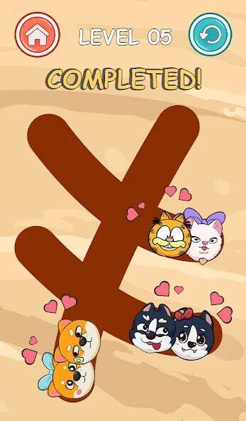 Скачать взломанную Connect Doge: Draw Love Lines [Много монет] MOD apk на Андроид