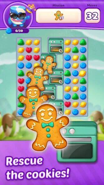 Скачать взломанную Lollipop Sweet Heroes Match3 [Бесплатные покупки] MOD apk на Андроид