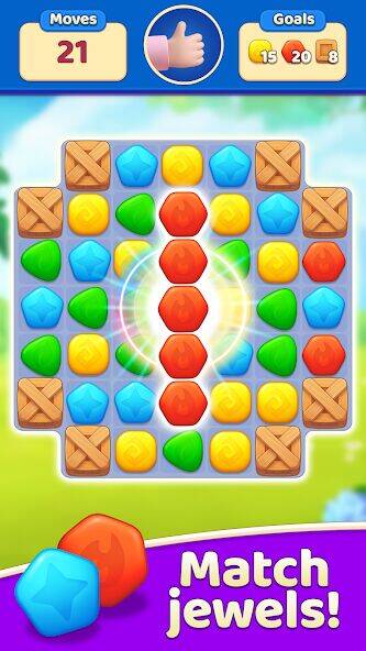 Скачать взломанную EverMatch 3 Game [Много монет] MOD apk на Андроид