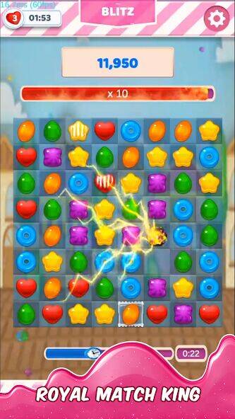 Скачать взломанную Royal Match King [Бесплатные покупки] MOD apk на Андроид