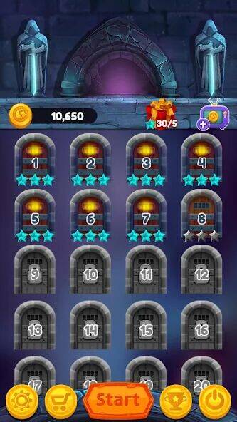 Скачать взломанную Jewels of Kingdom Knights [Много денег] MOD apk на Андроид