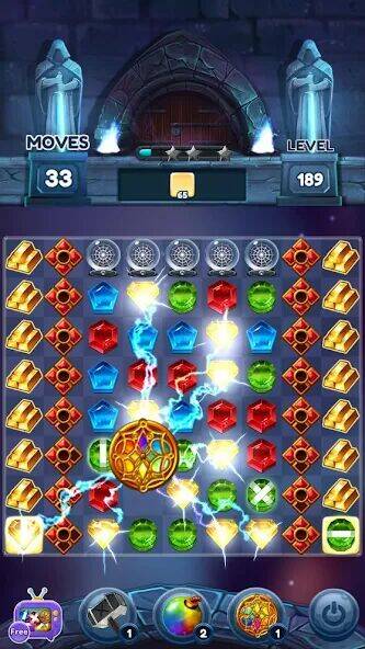 Скачать взломанную Jewels of Kingdom Knights [Много денег] MOD apk на Андроид