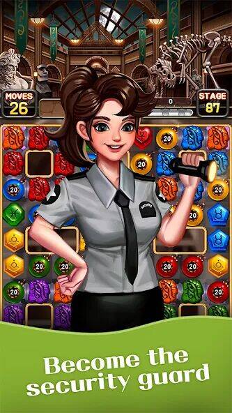 Скачать взломанную Jewel World Museum [Много монет] MOD apk на Андроид
