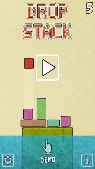 Скачать взломанную Drop Stack Block Stacking Game [Мод меню] MOD apk на Андроид