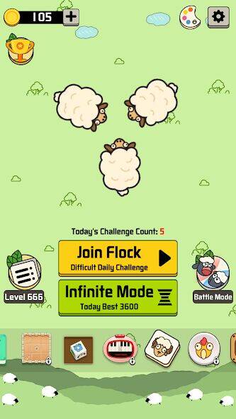 Скачать взломанную Sheep N Sheep: Daily Challenge [Много денег] MOD apk на Андроид
