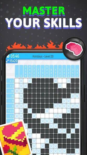 Скачать взломанную Nonogram Logic Pic: Логическая [Много денег] MOD apk на Андроид