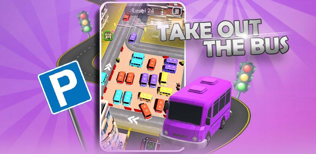 Скачать взломанную Parking Jam Bus Parking Games [Бесплатные покупки] MOD apk на Андроид
