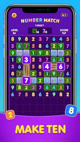 Скачать взломанную Number Match: Ten Crush Puzzle [Мод меню] MOD apk на Андроид