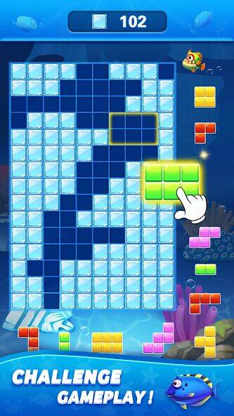 Скачать взломанную Block Ocean 1010 Puzzle Games [Бесплатные покупки] MOD apk на Андроид