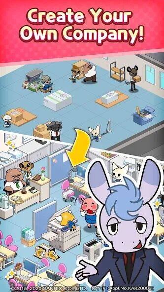 Скачать взломанную Aggretsuko : Match 3 Puzzle [Много монет] MOD apk на Андроид